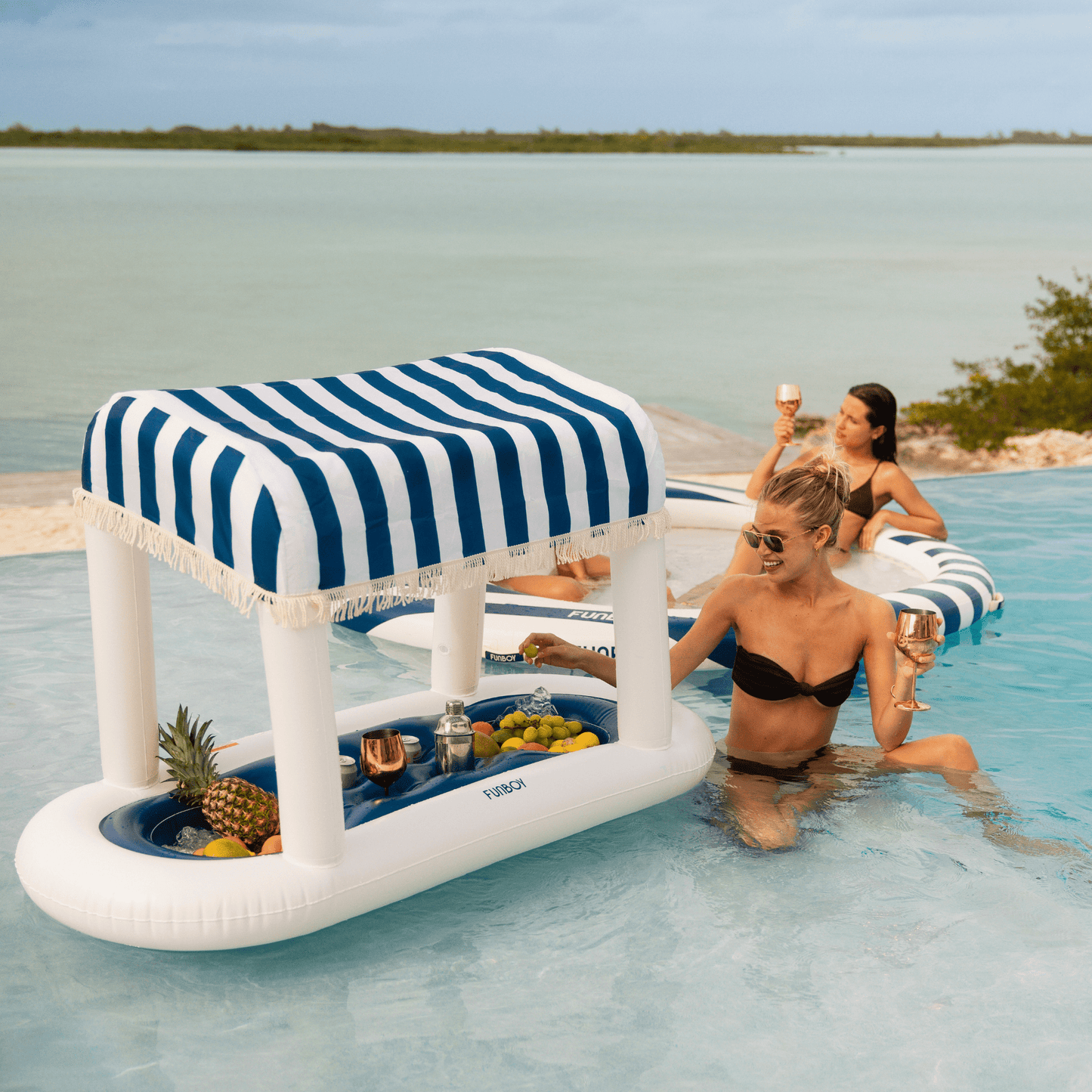 Navy Floating Cabana Bar