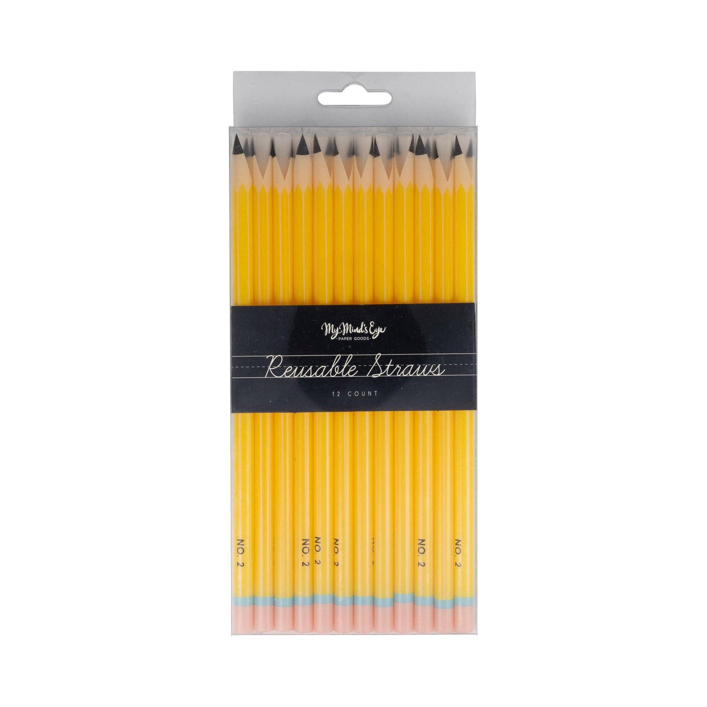 BTS-Pencil Reusable Straws - 12 count