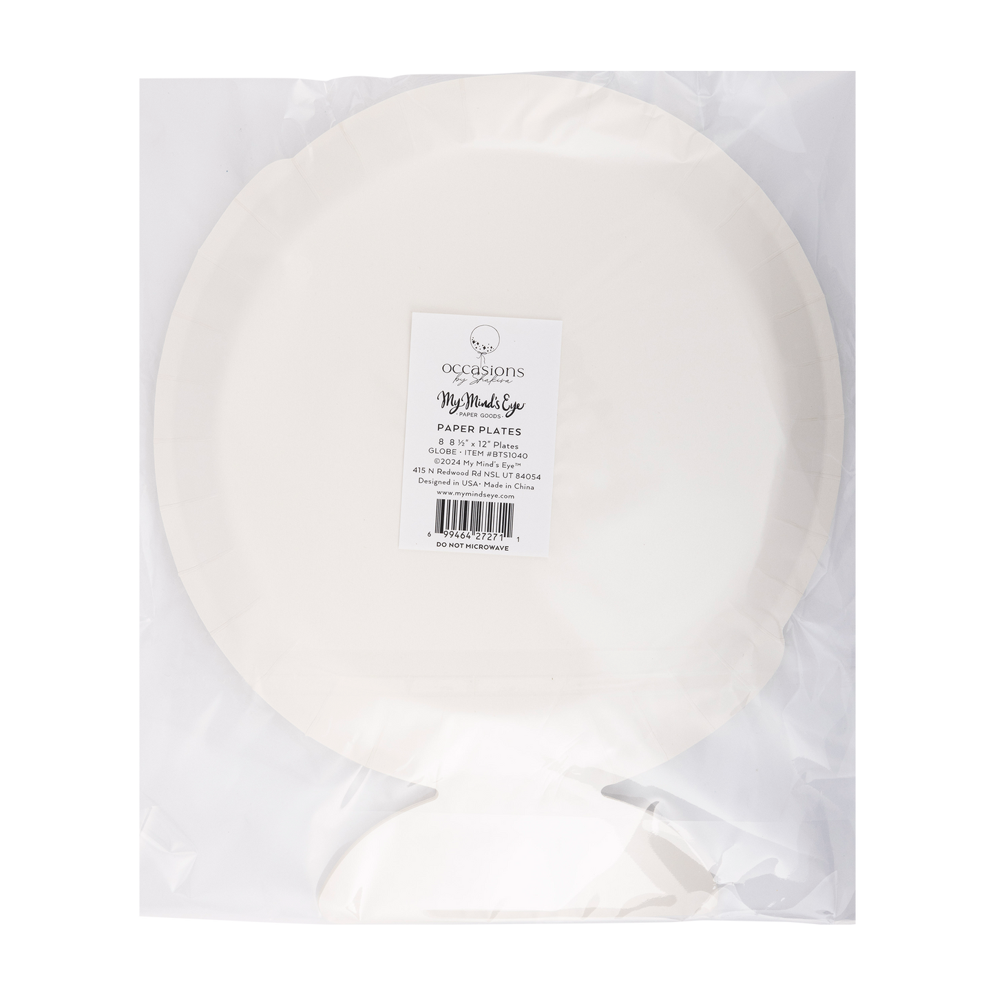 BTS- Occasions By Shakira - Back To School Globe Paper Plate
