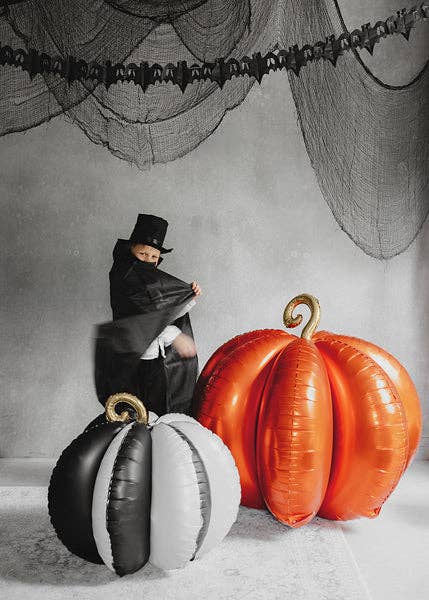 Standing Pumpkin Mix B&W 3D Foil Balloon 22 in.