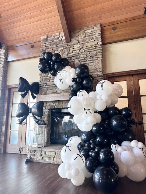 Black Bow Balloon 40"