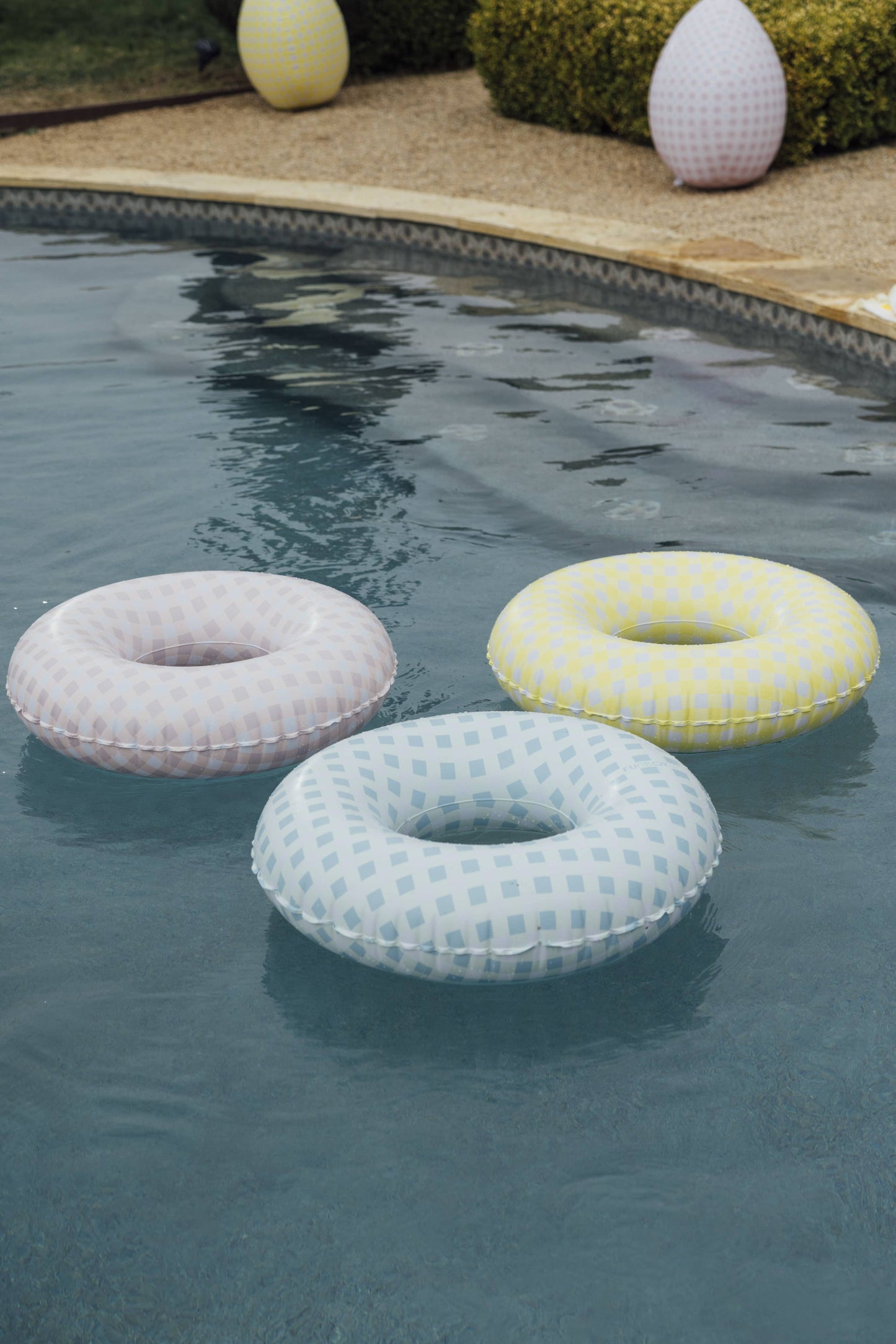 Kids Tube Float, Blue Gingham