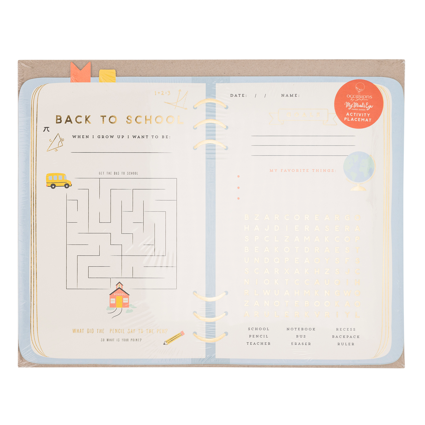 BTS- Occasions By Shakira - Planner Placemat