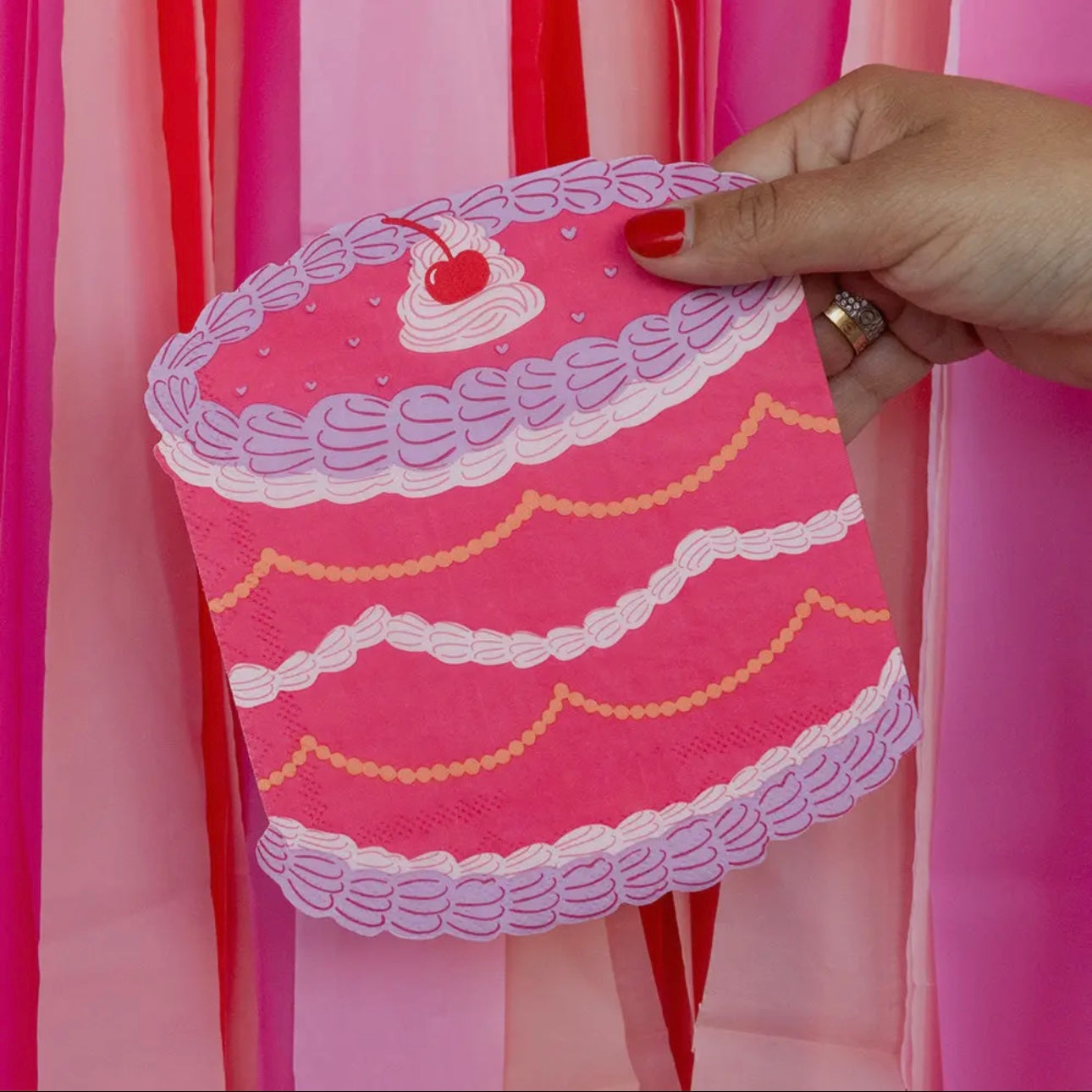 You’re the Cherry On Top Die Cut Cake Large Napkin