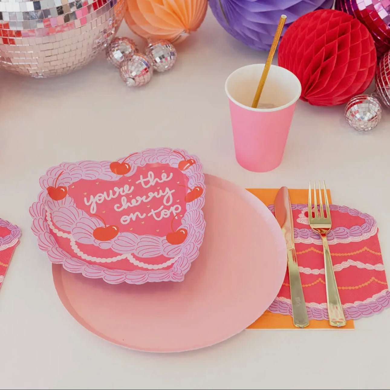 You’re the Cherry On Top Die Cut Cake Large Napkin