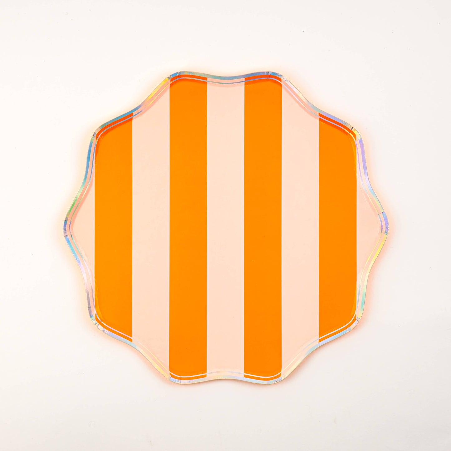 Pink, Orange & Purple Spooky Stripes Dinner Paper Plates