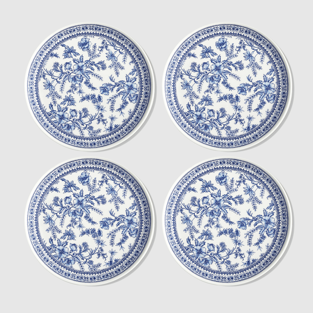 Bamboo Blue Toile Large Plates (Pack of 4)