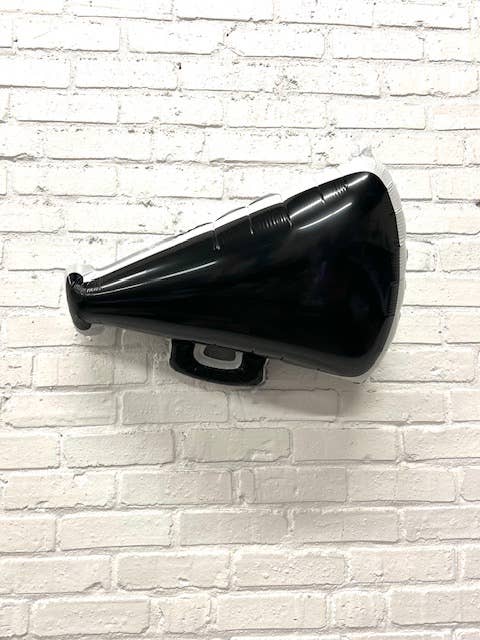 Black Cheer Megaphone Balloon 27"