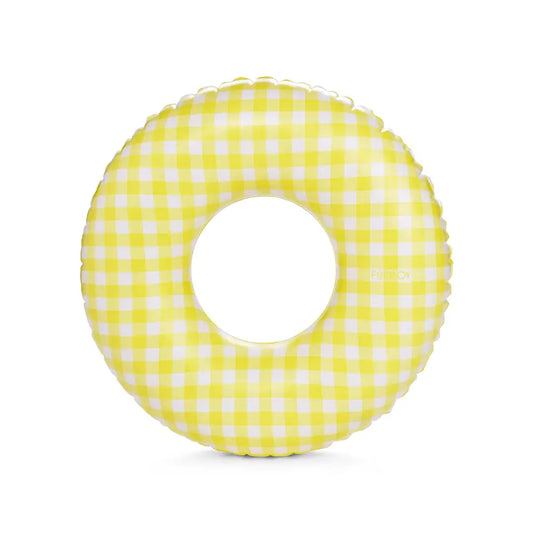 Kids Tube Float, Yellow Gingham