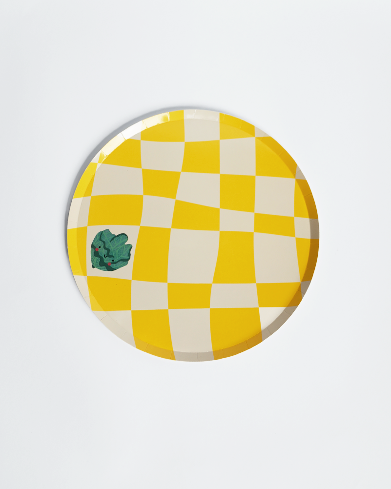 Little Chef Checkered Paper Plates (x 12)