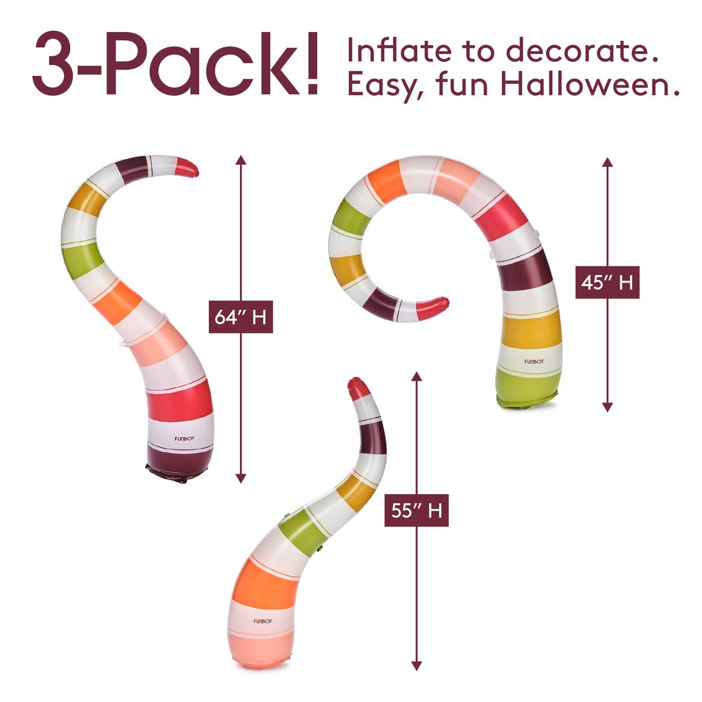 Colorful Halloween Lawn Snakes