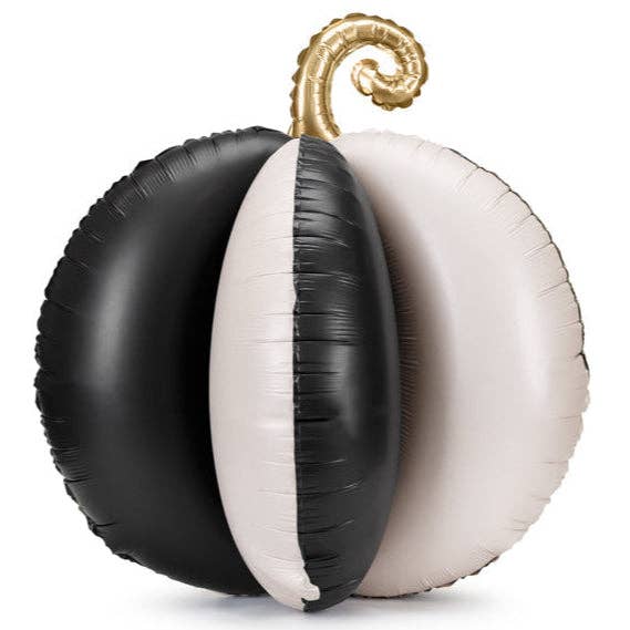 Standing Pumpkin Mix B&W 3D Foil Balloon 22 in.
