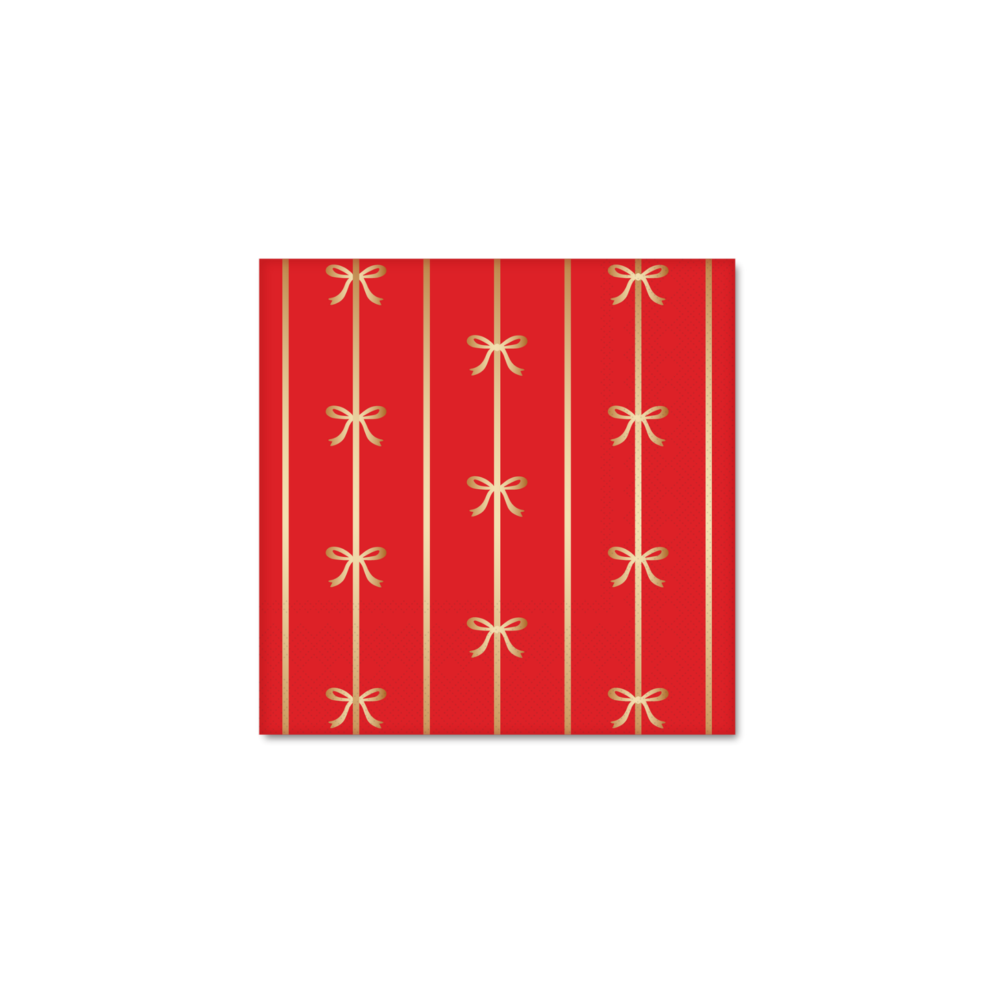 CHERRY RED SIGNATURE BOW SMALL NAPKINS