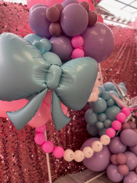 Blue Bow Balloon 40"