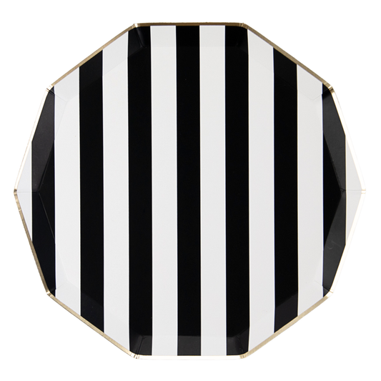 BLACK NOIR SIGNATURE CABANA STRIPE PLATES