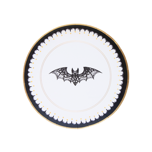 ELEGANT HALLOWEEN DESSERT LACY BAT PLATES