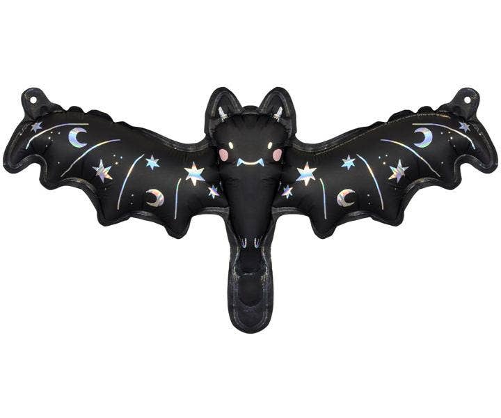 Black Bat Foil Balloon 14in. PartyDeco USA