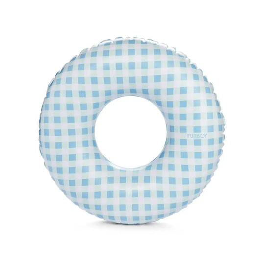 Kids Tube Float, Blue Gingham