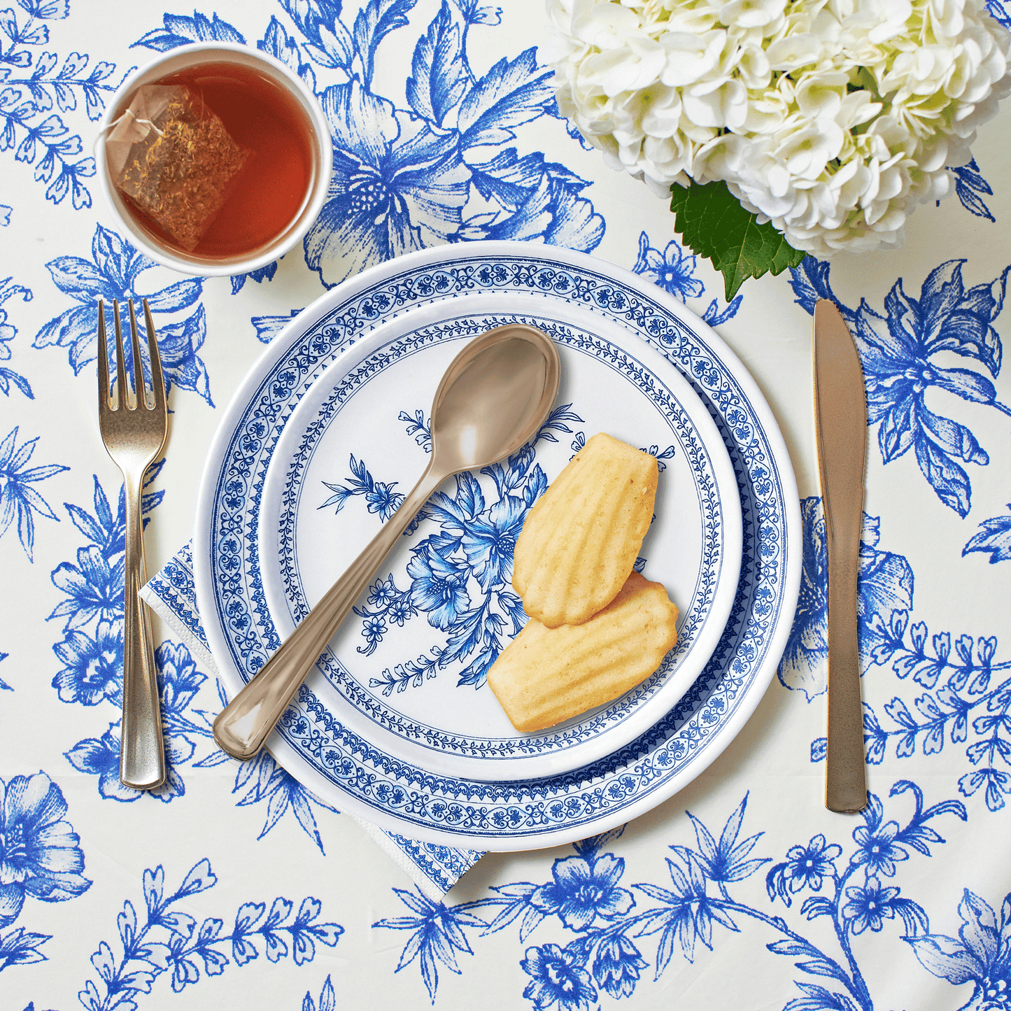 Bamboo Blue Toile Large Plates (Pack of 4)